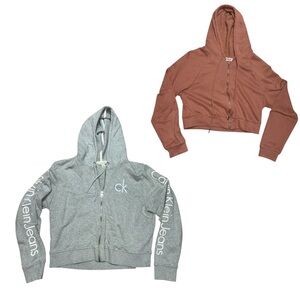 Calvin Klein Jeans Hoodie + NovaSport Cropped Hoodie Bundle